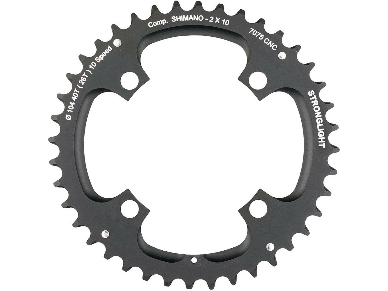 Stronglight Kettenblatt Shimano 10-fach, 4-Arm, 104 Mm Lochkreis