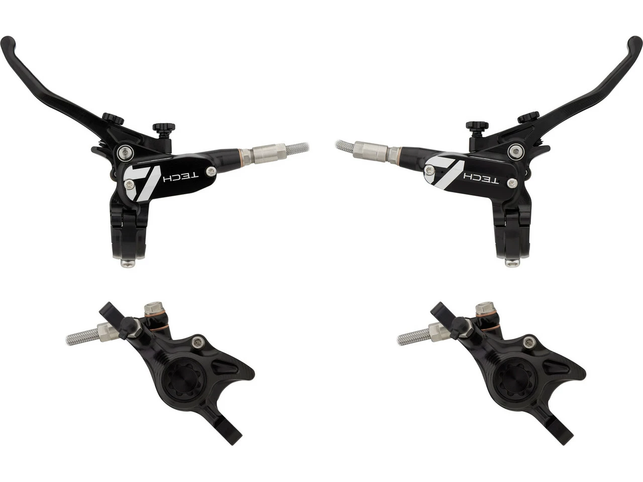 HOPE Tech 4 X2 V+h Set Scheibenbremse Mit Stahlflexleitung