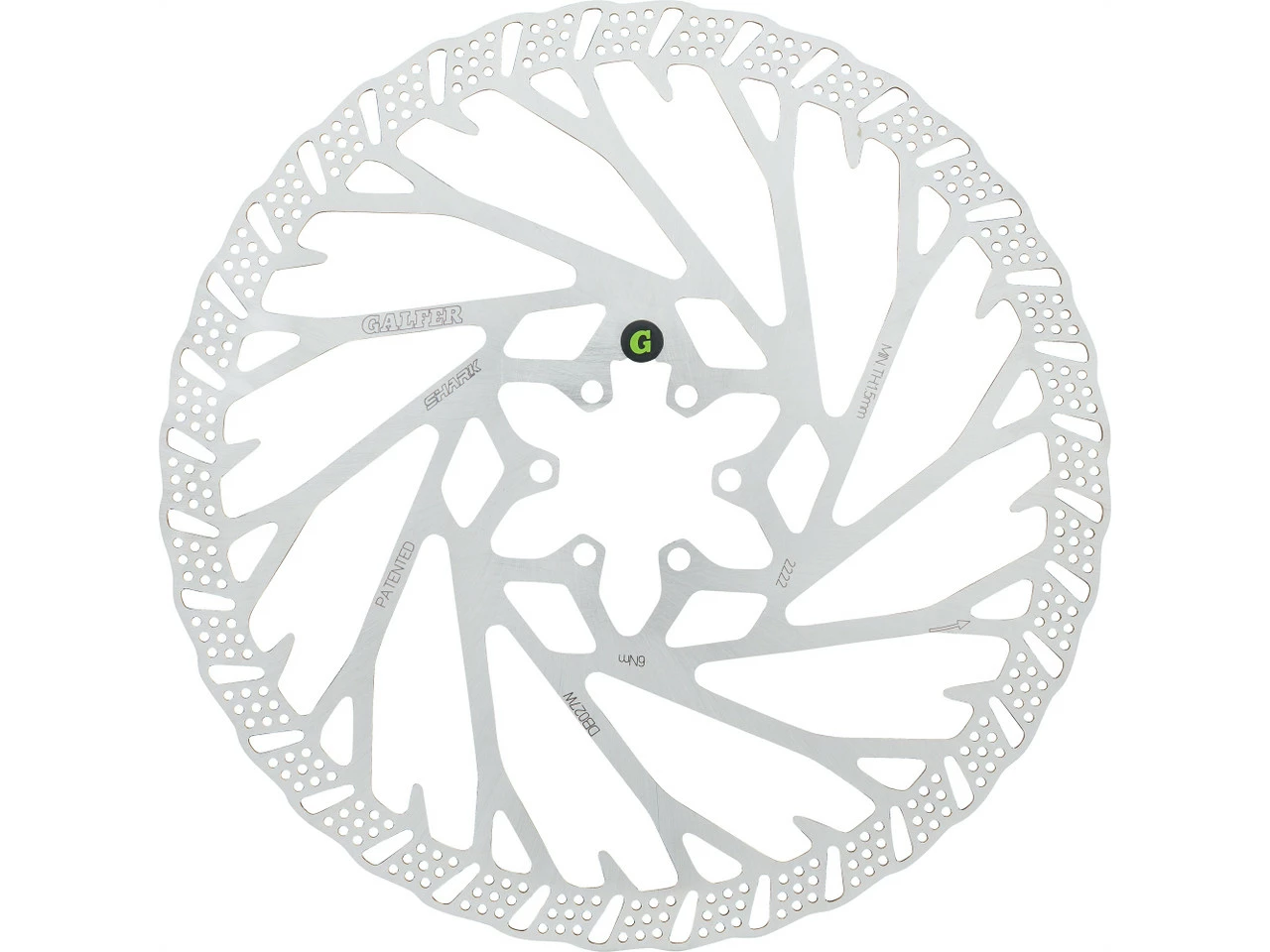 GALFER Fixed Disc Shark 2 Mm MTB 6-Loch Bremsscheibe – Bild 3