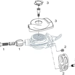 SRAM Ersatzteile X0 3x9 Schalthebel (2006-2012)