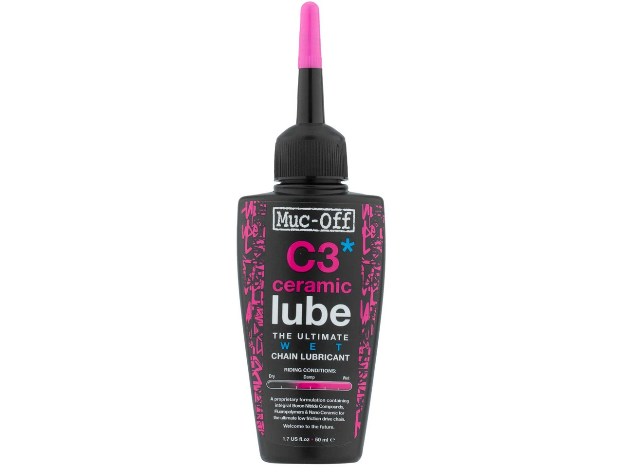 Muc-Off C3 Ceramic Wet Lube Kettenschmiermittel Mit UV-Lampe