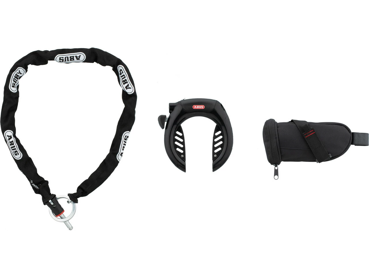 Abus Pro Shield Plus 5950 Rahmenschloss Mit Einsteckkette Und Satteltasche