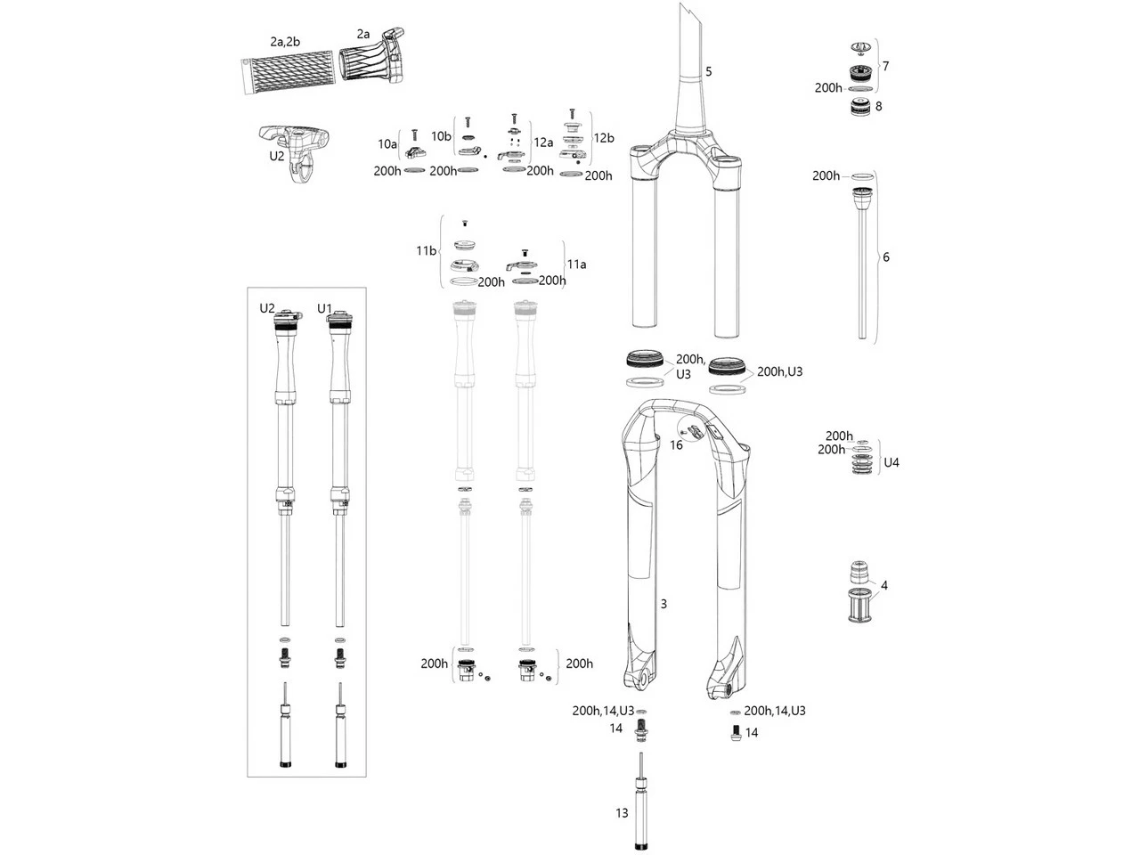 ROCKSHOX Ersatzteile SID 32 Mm Select/Select+/Ultimate (B4 / 2020)