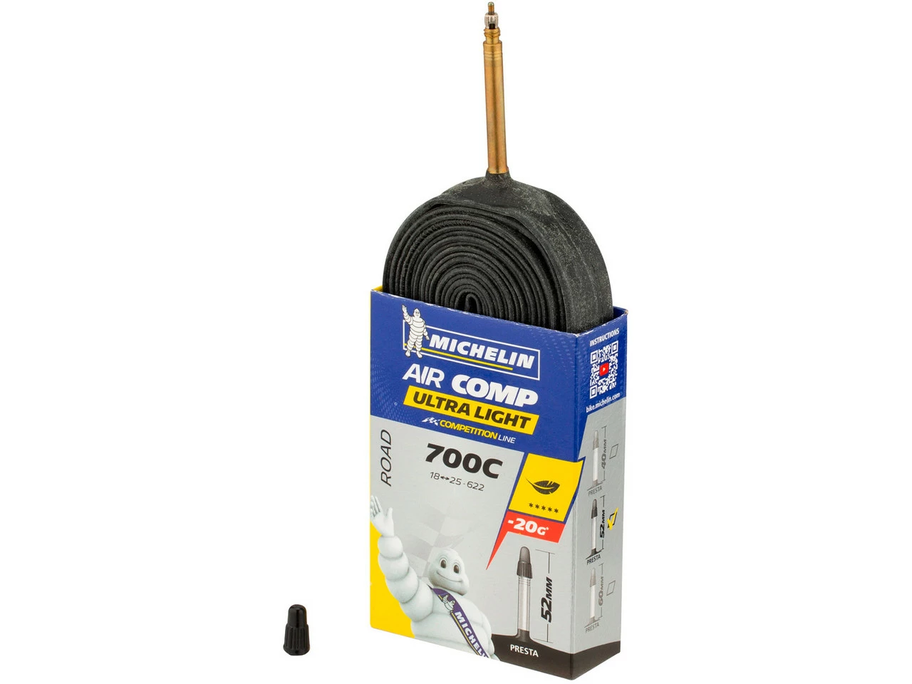 Michelin Schlauch A1 Aircomp Ultra-Light Road Für 28"