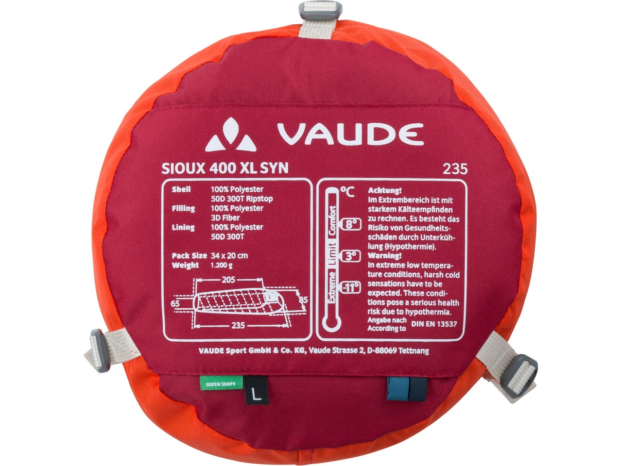 VAUDE Sioux 400 XL SYN Schlafsack - Image 9