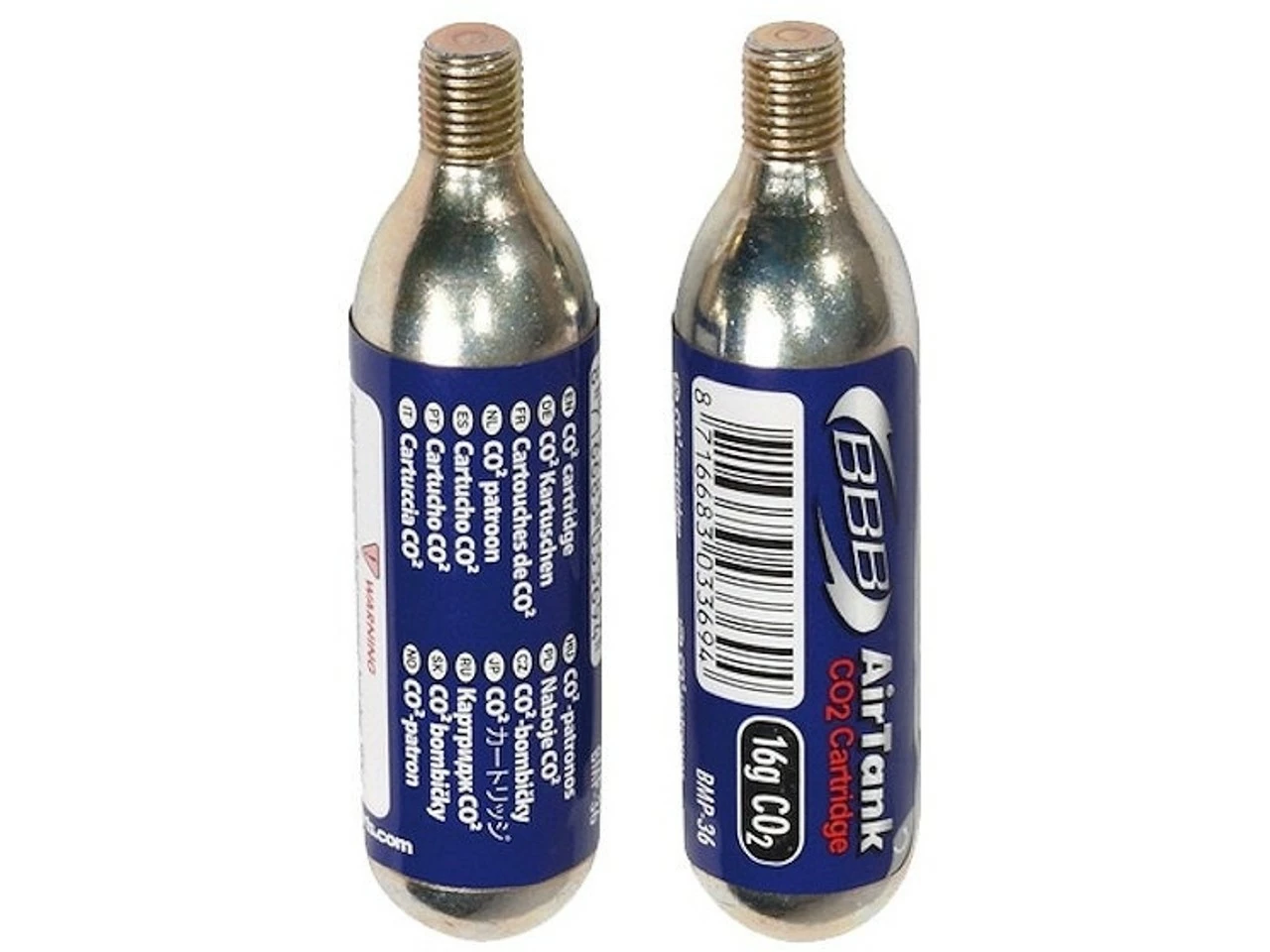 BBB AirTanks BMP-35 CO2 Ersatzkartuschen Mit Gewinde 16 G - 2 Stück