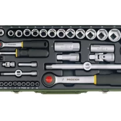 Proxxon 1/4" + 1/2" Steckschlüssel-/Ratschenset 56-teilig
